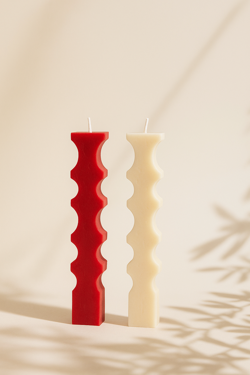 Wavy & Geometric Pillar Candle