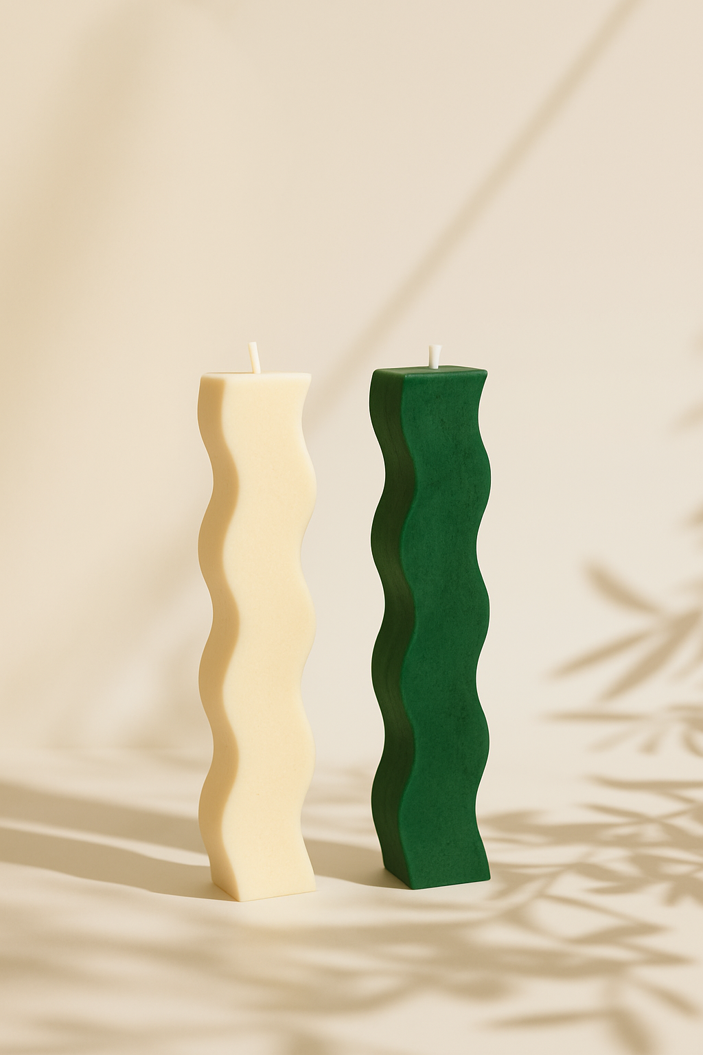 Wavy & Geometric Pillar Candle