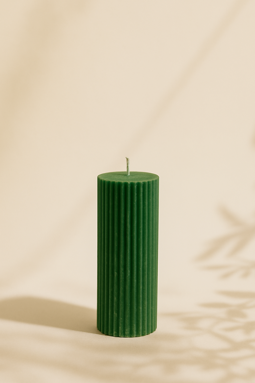 Ribbed Pillar Candle