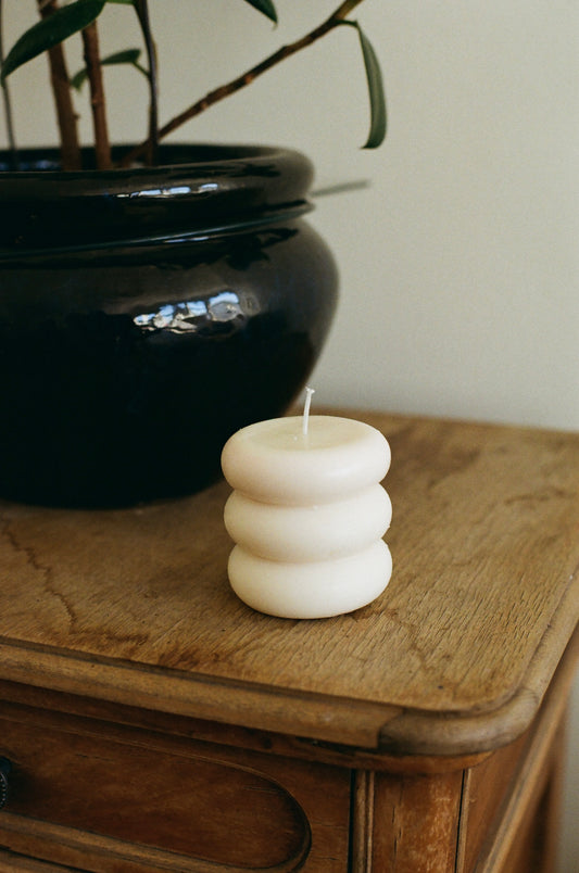 Donut Stacked Pillar Candle